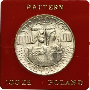 PRÓBA, 100 złotych 1966 Mieszko i Dąbrówka półpostacie