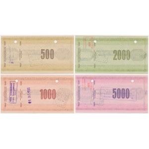 Zestaw, czeki podróżnicze NBP (4 szt.)