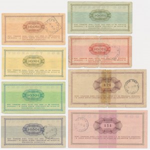 Pewex, zestaw 1 cent - 2 dolary 1969 (8 szt.)