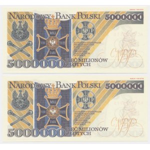 5 milionów złotych 1995 - AB i AC (2 szt.)