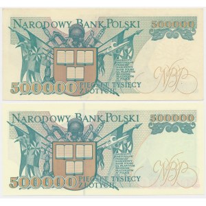 Zestaw, 500.000 złotych 1990-93 (2 szt.)