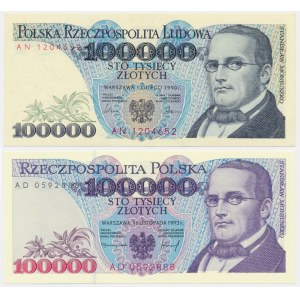 Zestaw, 100.000 złotych 1990-93 (2 szt.)