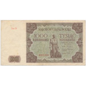 1 000 zlotys 1947 - D -
