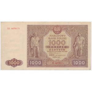 1 000 zlotys 1946 - AA -