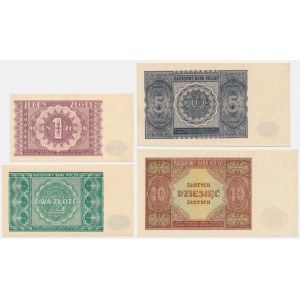 Zestaw, 1-10 złotych 1946 (4 szt.)