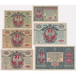 Zestaw, 2-100 marek 1916 (6 szt.)