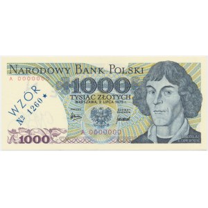 1 000 Or 1975 - MODÈLE - A 0000000 - No. 1260 -.