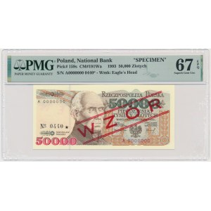 50 000 zl 1993 - MODÈLE - A 0000000 - No.0440 - PMG 67 EPQ