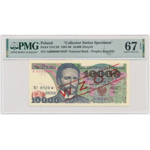 10.000 złotych 1987 - WZÓR - A 0000000 - No. 0829 - PMG 67 EPQ