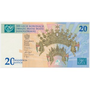 20 złotych 2017 - 300-lecie koronacji Obrazu Matki Boskiej Jasnogórskiej - JG 0001321 - niski numer -