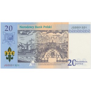 20 złotych 2017 - 300-lecie koronacji Obrazu Matki Boskiej Jasnogórskiej - JG 0001321 - niski numer -