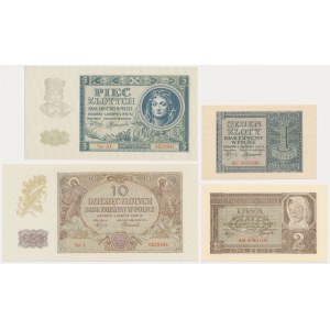 Zestaw, 1-10 złotych 1940-41 (4 szt.)