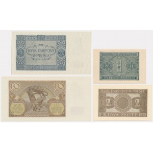 Zestaw, 1-10 złotych 1940-41 (4 szt.)