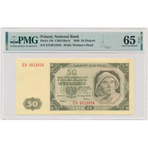 50 złotych 1948 - EN - PMG 65 EPQ