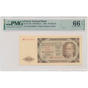 10 złotych 1948 - AW - PMG 66 EPQ