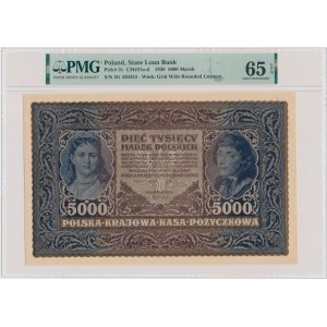 5.000 marek 1920 - III Serja G - PMG 65 EPQ