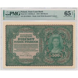 500 marek 1919 - II Serja D - PMG 65 EPQ
