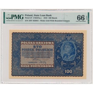 100 marek 1919 - IH Serja Y - PMG 66 EPQ