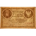 1.000 marek 1919 - Ser. ZA - duże S i szeroka numeracja - PMG 64