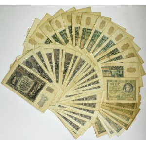 Zestaw, 5-50 złotych 1940-41 (74 szt.)
