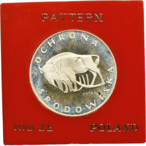 PRÓBA, 100 złotych 1977 Ochrona Środowiska Żubr