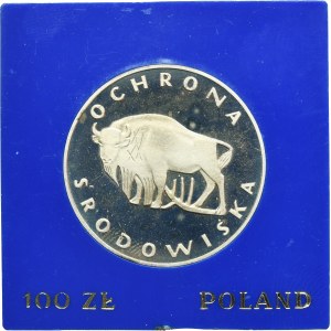 100 złotych 1977 Ochrona Środowiska Żubr