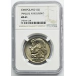 10 złotych 1960 Kościuszko - NGC MS66