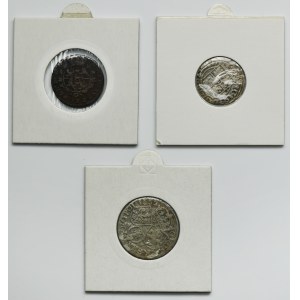 Set, Sigismund III Vasa, John II Casimir and Poniatowski, Groschen, 3 Polker and 6 Groschen (3 pcs.)