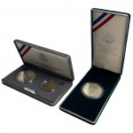 Set, USA, 1/2 Dollar et 1 Dollar (3 pièces).