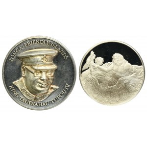 Set, Netherlands and Tonga, Silver Medals (2 pcs.)
