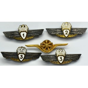 Set, Aircraft Mechanic and Tank Mechanic Badges (5 pcs.)