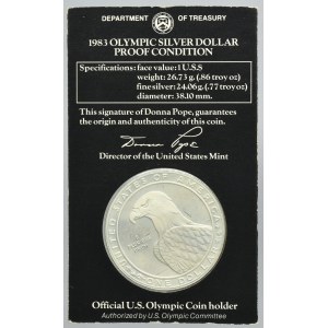 USA, 1 Dollar San Francisco 1983 S - XXIII Summer Olympic Games - Discobol