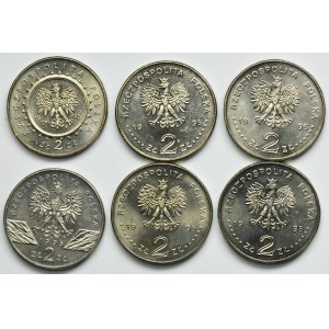 Zestaw, 2 złote 1995 (6 szt.)