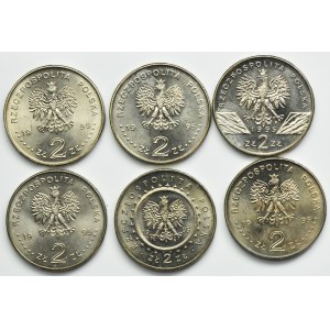Zestaw, 2 złote 1995 (6 szt.)