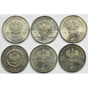 Zestaw, 2 złote 1995 (6 szt.)