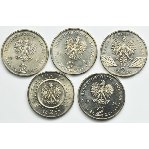 Zestaw, 2 złote 1995 (5 szt.)