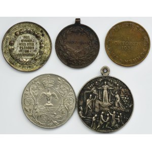 Set, Medals, Germany, Austria, Great Britain and Vatican 19th-20th century (5 pcs.)