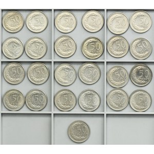 Zestaw, 50 groszy 1990-1995 (25 szt.)