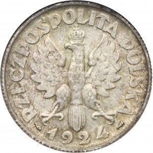 Kobieta i kłosy, 2 złote Paryż 1924