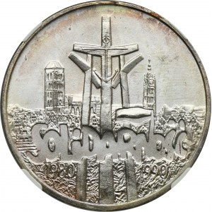 100.000 złotych 1990 Solidarność - TYP A - NGC MS67