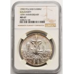 100.000 złotych 1990 Solidarność - TYP A - NGC MS67