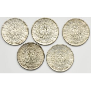 Ensemble, Pilsudski, 10 or 1935-1936 (5 pièces).