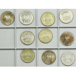 Zestaw, 200 złotych 1974 XXX LAT PRL (10 szt.)