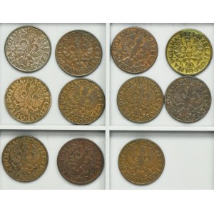 Zestaw, 5 groszy 1923-1939 (11 szt.)