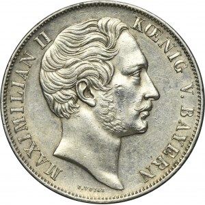 Germany, Kingdom of Bavaria, Maximilian II Joseph, 2 Gulden Munich 1851