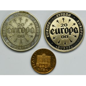 Set, Austria and Luxembourg, Medals (3 pcs.)