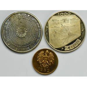 Set, Austria and Luxembourg, Medals (3 pcs.)