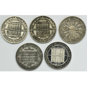 Set, Autriche, médailles du calendrier Jahresregent (5 pcs.)