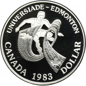 Cadana, Elizabeth II, 1 Dollar Ottwawa 1983 - World University Games