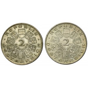 Set, Austria, I Republic, 2 Schillings Wien (2 pcs.)